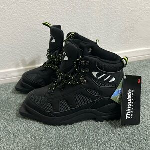 3M Thinsulate Black Lace-Up Women's Boots